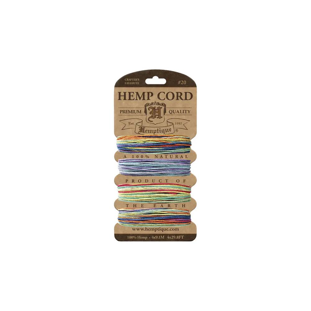 Twine/Thread/Cord, Art & School, Hemptique, Variegated, Hemp Cord, Set, 29', Var #2, 957013